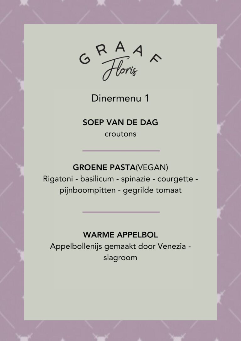 GF - Groep dinermenu 1 NL - lente 2026